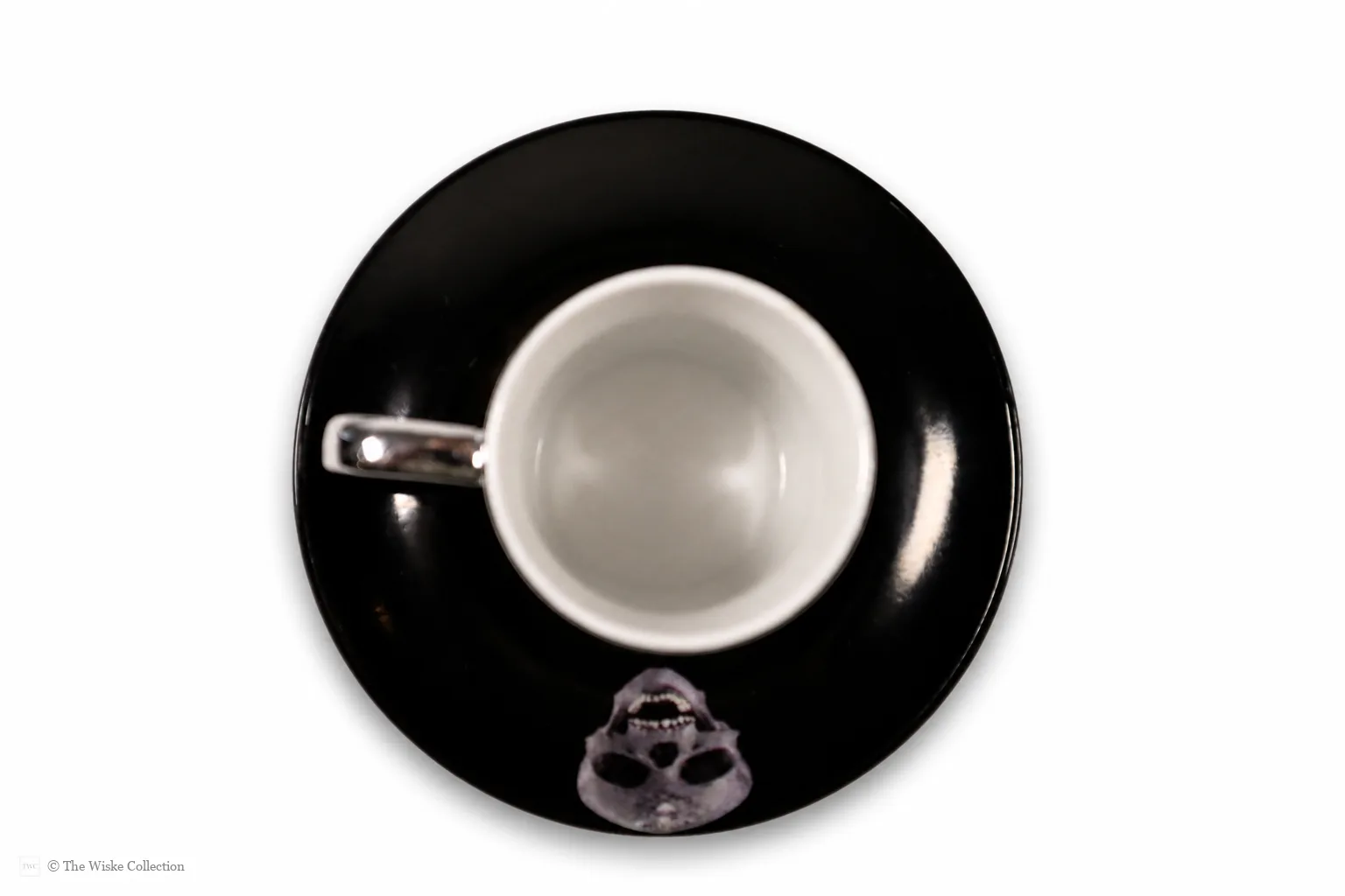 Damien Hirst (British 1965-); set of six anamorphic silver lustre espresso cups and saucers of various designs thumbnail 7